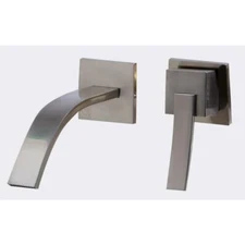 ALFI Brand AB1256-BN Single Lever Wall Mount Bathroom Faucet in Brushed Nickel