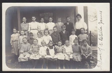 Pennsylvania-PA?-RPPC-K. Estella JAMES-School Children-Teacher-Real Photo-Early