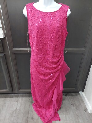 NEW Desinger Candalite Hot Pink Lace Dress Size Large Sparkles Prom Dance NWT | eBay NEW Desinger Candalite Hot Pink Lace Dress Size Large Sparkles Prom Dance NWT | eBay