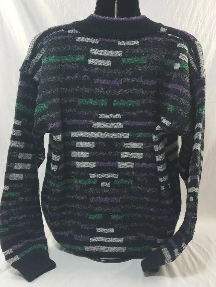 VTG Tundra Bachrach 3D Textured Colorful 4-Button Cardigan Sweater Men's M Cosby - Image 4 of 4