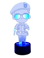 3D Led-Lampe Polizist Kinderzimmer-Lampe Tischlampe Wohnlicht Nachttischlampe