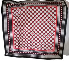 St. Michael Vintage 100 Silk Ladies Scarf Blue Red Beige 26" 27"