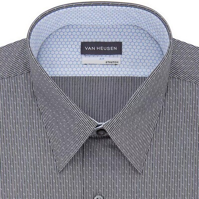 Heusen Men's Van Heusen Slim Fit Stretch Men's Van Heusen Air Stretch  Fitted Point-Collar Dress Shirt Slim