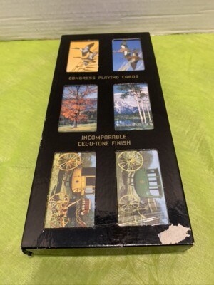 Congress Playing Cards (6) Decks New In Package 3 Sets Ducks, Trees, & Carriage
