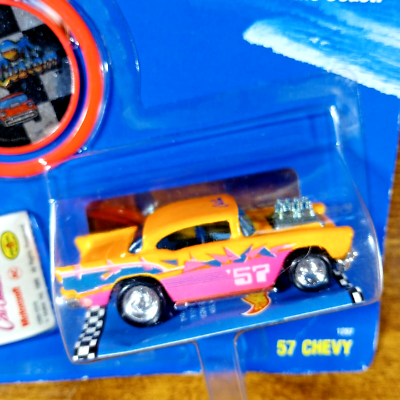 Hot Wheels California Custom 57 Chevy Bright Orange Chrome TW 1990