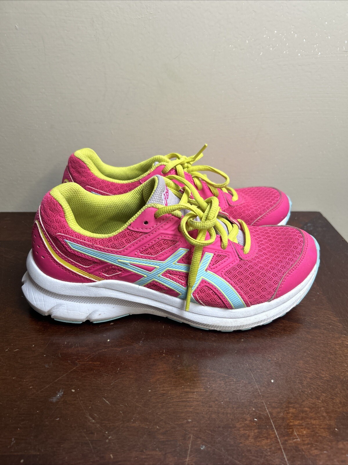 ASICS Running Shoes Women’s 5 1014A242 Pink Blue Lightweight Athletic Workout-image