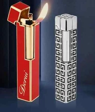 Inflatable Metal Windproof Open Fire Creative Cigar Lighter Side Slide Womens