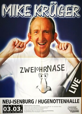 MIKE KRÜGER 2008 NEU ISENBURG - orig. Concert Poster - Plakat - A1 F/U 1251