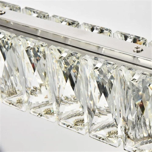 Elegant Lighting Monroe 47.6" Royal Cut Crystal LED Island Pendant in Chrome - Picture 4 of 7