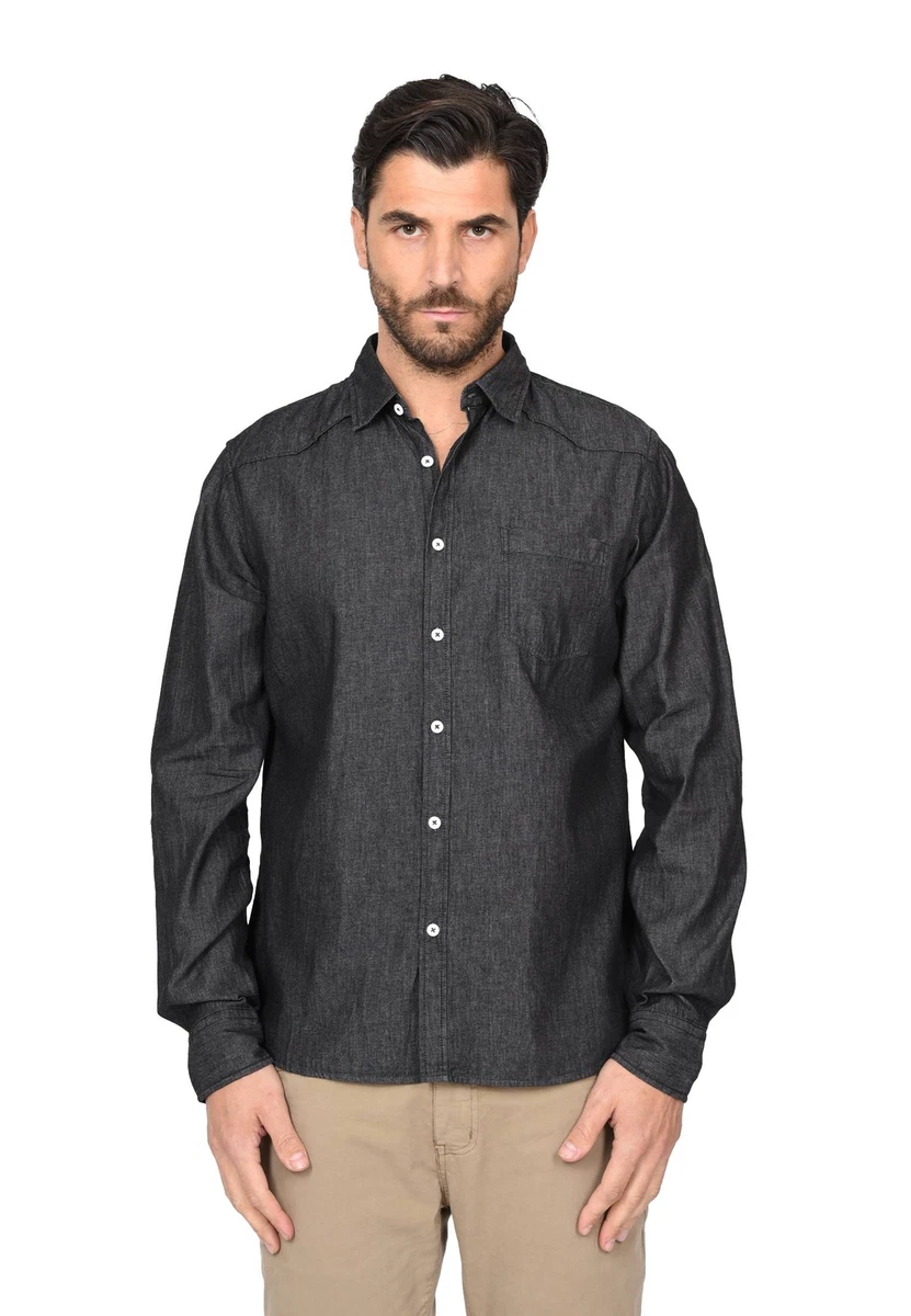 Camicia jeans deals uomo slim