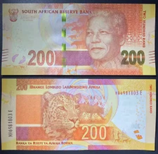 ND 2013-2016 South Africa 200 Rand P 142 NEW UNC Banknote