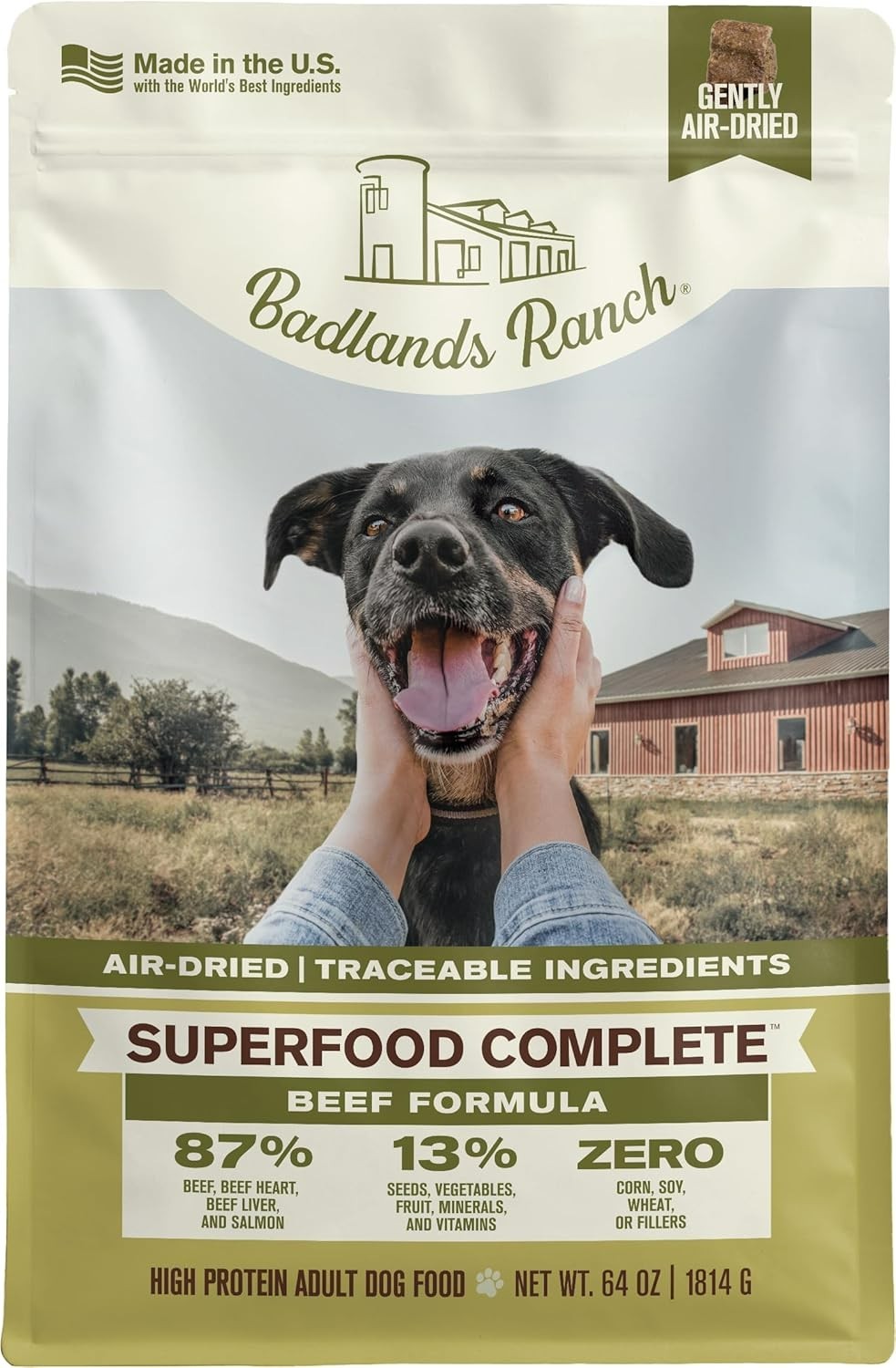 Complete Air Dried Beef Dog Food High Protein