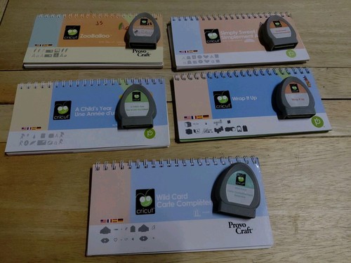 Lot 5 Cricut Cartridge Keypads Booklets Wrap It Up Simply Sweet Wild Card Etc