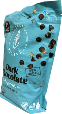 2 Bag Bake Believe Dark Chocolate Baking Chips No Sugar Added 55