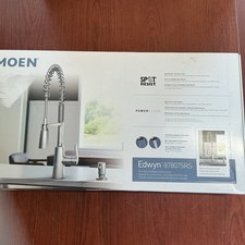 NEW Moen Edwyn 87807SRS One-Handle Pre-Rinse Spring Pulldown Kitchen Faucet B23