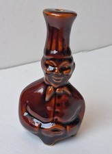 Vintage Keramik Torten Trichter Koch Bäcker Braun Treacle Glasur Vogel Entlüftung