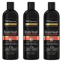 Lot of 3 TRESemme Keratin Smooth Color Anti-Fade Lock & Gloss Shampoo 20 oz