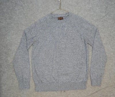 Barbour Beacon Brand Sweater Mens Large Blue Cotton Crewneck Knit Pullover