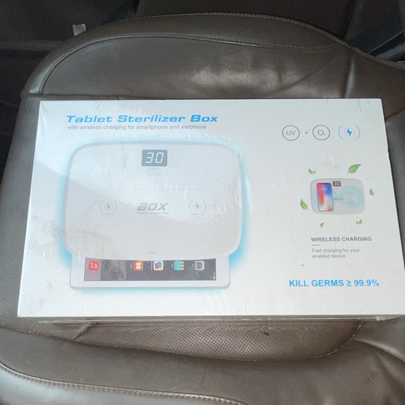 BOX Tablet Sterilizer Box UV Ozone Wireless Charging for Smartphone Tablet