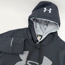 Under Armour ColdGear Black Hoodie Men's Small Storm Logo Activewear