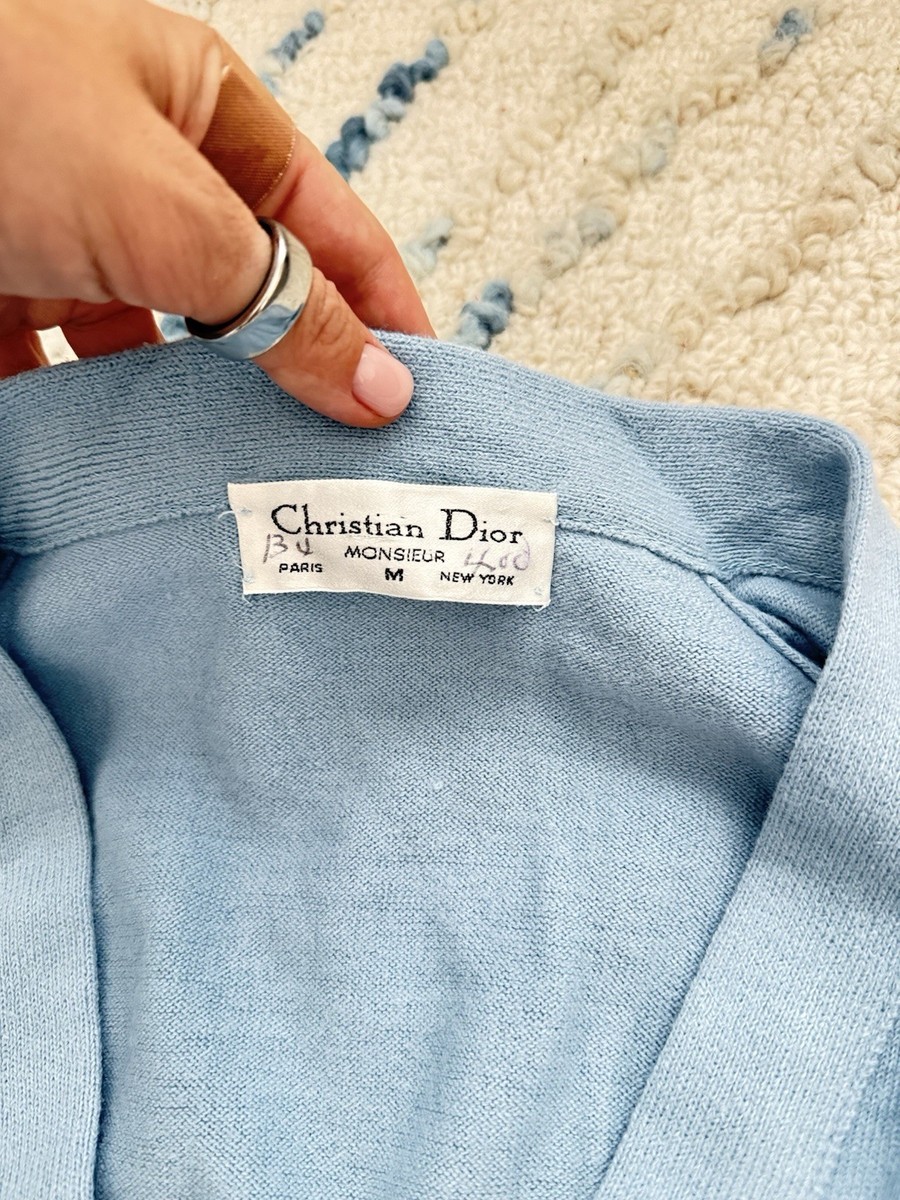 トップス Christian Dior MONSIEUR CARDIGAN M vintage Christian Dior Monsieur blue cardigan sweater Size M Men