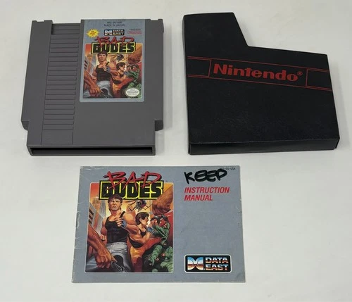 NES Nintendo - Bad Dudes w/ Manual & Dust Cover - Tested (Data East, 1990)