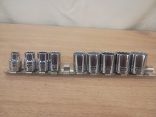 Vtg 9pc. Nos Sk Usa 38 Drive 12 Point Shallow Socket Set 8-18mm. Missing 13mm