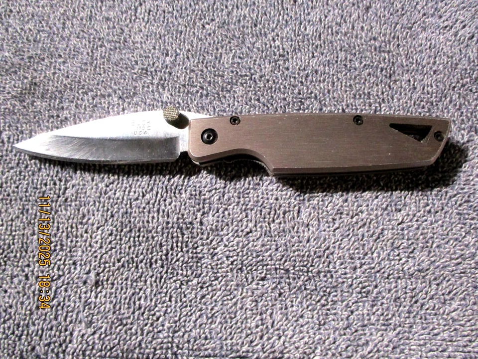 Cuchillo de bolsillo plegable Buck USA 1995 170 Lightning Knives con clip bonito Foto 4 de 4