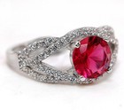 3CT Heat Treated Rubellite Tourmaline 925 Sterling Silver Ring Sz 9 QQ2-8 — photo 2