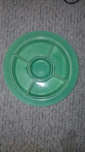 VTG Fiesta Light Green Relish Tray Dish Homer Laughlin