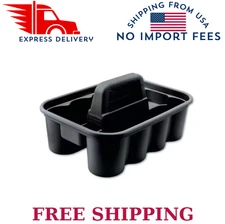 Rubbermaid Commercial Products Commercial Deluxe Black Carry Cleaning Caddy