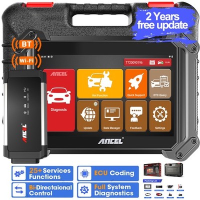 ANCEL V6 PRO BT OBD2 Scanner Bi-directional Car Diagnostic Tool IMMO ECU Coding
