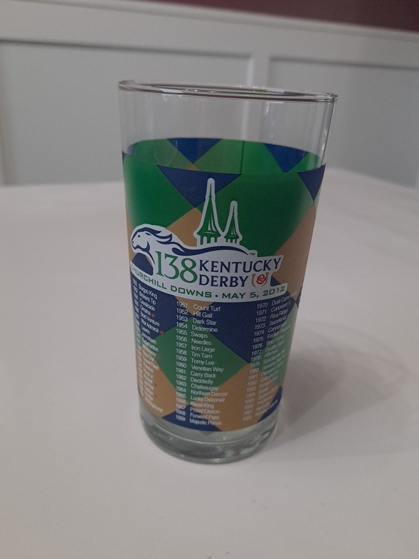 138th Kentucky Derby Glass Mint Julep Collectible May 5th 2012 Churchill Downs