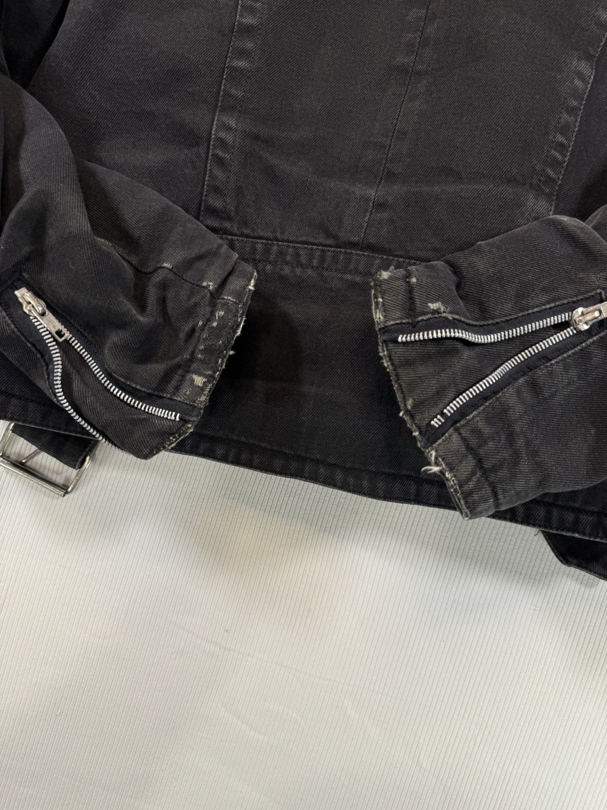 Code Zero Distressed Moto Jacket Men’s M Black Co… - image 6