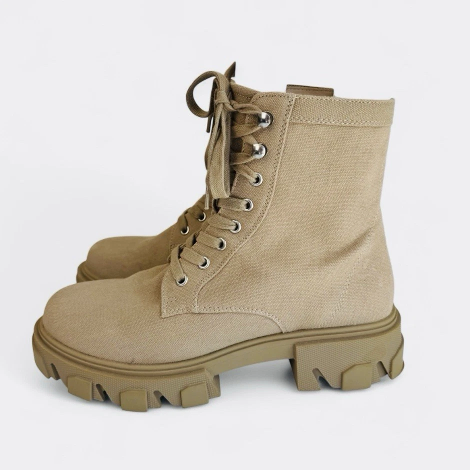 Urban Outfitters Mens 11 Brown Leather Combat Boots Lace Up Side Zip Lug Sole Urban Outfitters Rubber Sole Shoes for Men | Mercari main image 2