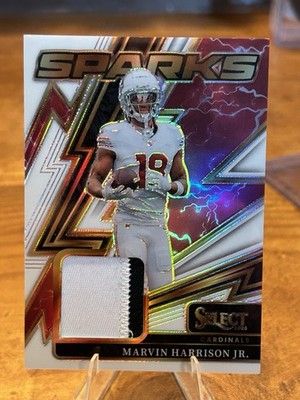 2025 Select Football Marvin Harrison He Sparks Patch White /99