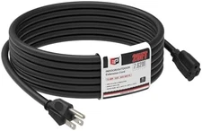 25 FT Outdoor Extension Cord 16 3 SJTW Black