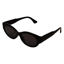 Retro black oval cat-eye fashion sunglasses