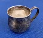 VTG LUNT Sterling Silver Baby Child Cup #102 Engraved 1.78 oz / 50.71g 1935-1950