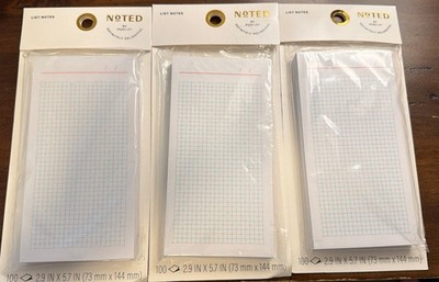 Post It Note pack of 3 Graph Noted