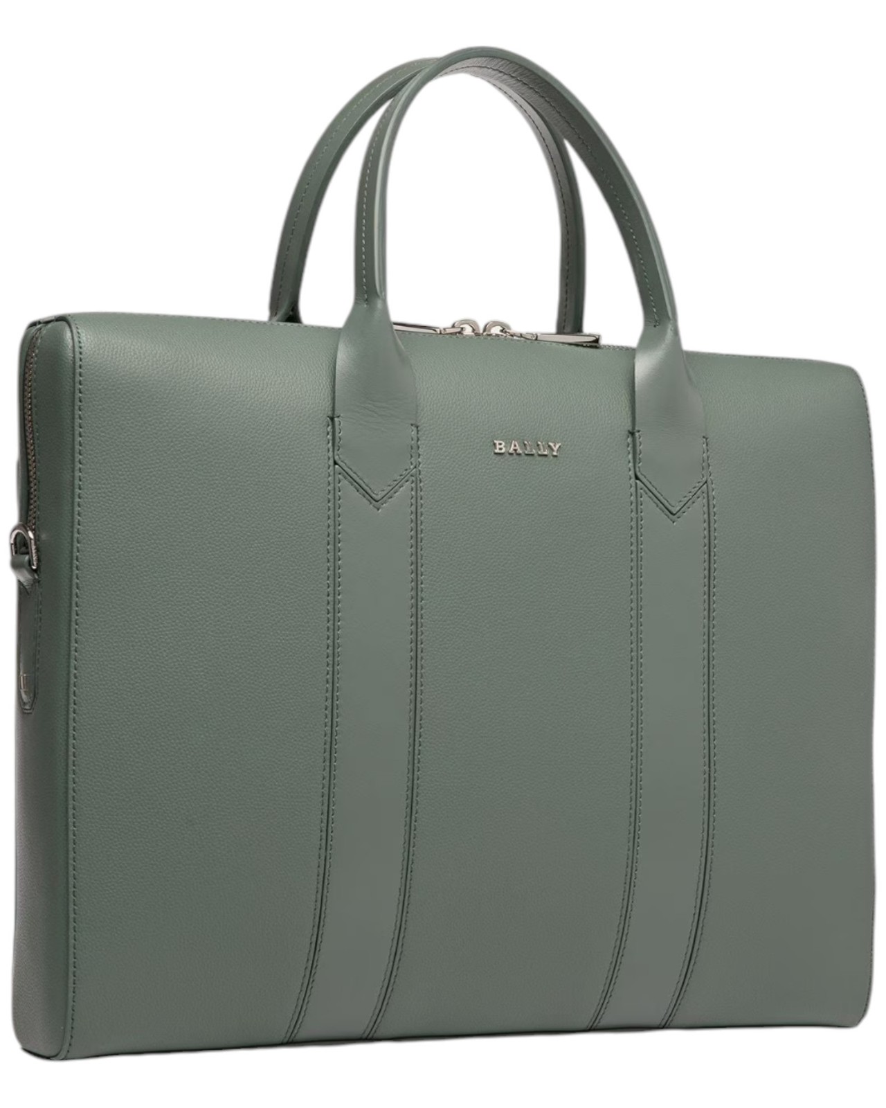 Bally Elter 6303120 Sage Leather Business Bag MSRP $1880