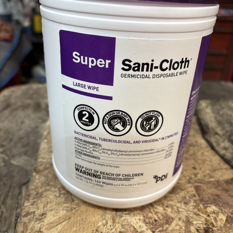 PDI Super Sani-Cloth Germicidal Disposable Cleaning Wipes Large Q55172 160/can 