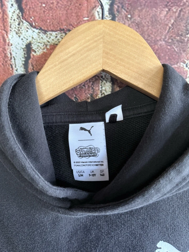 Puma Bob Esponja Pantalones Cuadrados Sudadera con Capucha Negra Súper Genial Juvenil S/M Foto 3 de 3