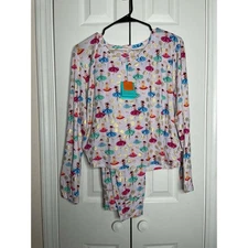 NEW Posh Peanut Adalyn 2 Piece Pajamas Womens Large Ballerina Snowflake