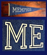 VINTAGE 1940s University of Memphis Tigers Football Pennant! WOW