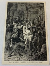 Gravure magazine 1883 ~ FOUS & PLAISANTINS - Cour - Fou à ses farces