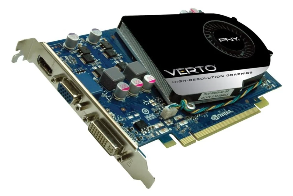 PNY Verto GeForce GT 240 1024MB GDDR3 PCI-Express 2.0 DVI+VGA+HDMI Graphics Card - Image 2 of 4