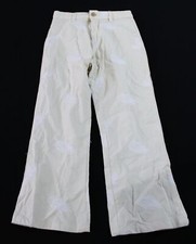 Paisley Lane Girl's Flared Palm Leaf Embroidered Pants EJ3 Beige Size 8