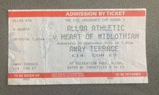Boleto de partido Alloa Athletic v Heart of Midlothian 2006-07