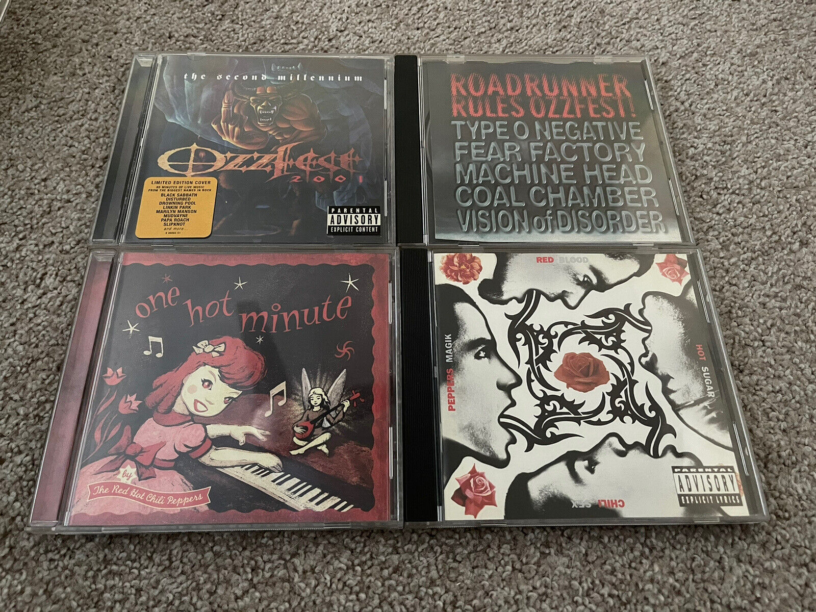 Metal CD Lot of 4 (Red Hot Chili Peppers, Ozzfest 2001)